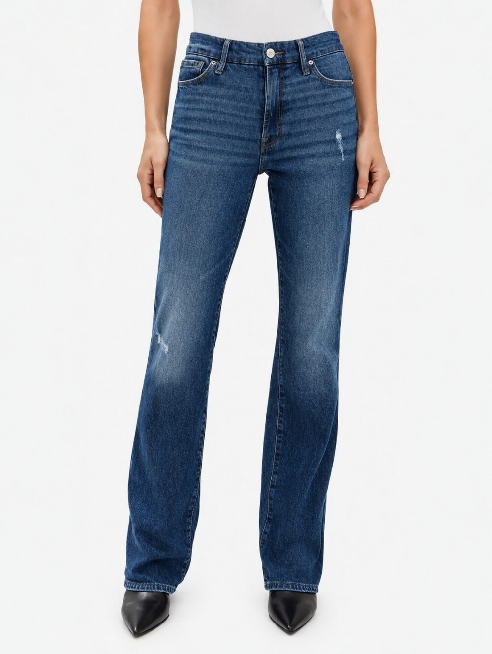 Good American 10/30 Good Classic Boot Jeans Indigo704 10/30
